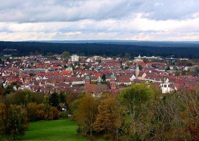 Freudenstadt erleben – Marktplatz, Wasserfontänen